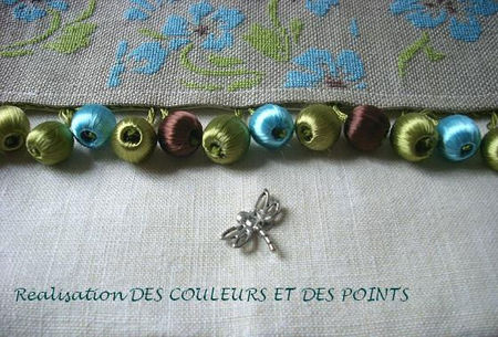 POCHETTE FLEURS BLEUES DETAILS CHARM