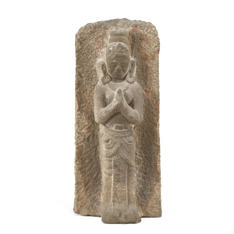 A stone standing figure, Champa, 10th - 12th century