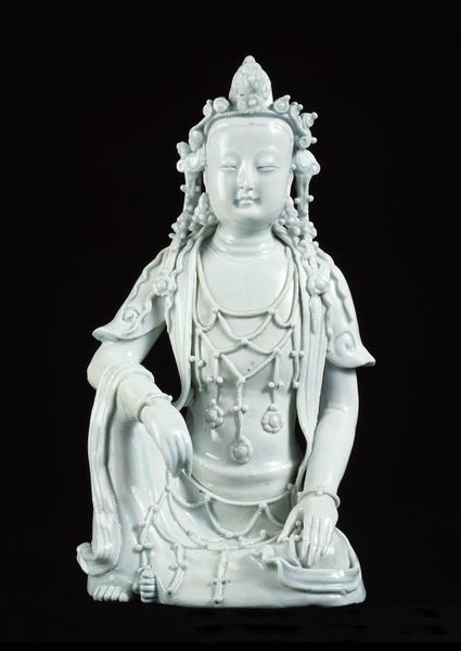 Figure of Guanyin, porcelain with qingbai glaze, China, Yuan dynasty, 1279-1368
