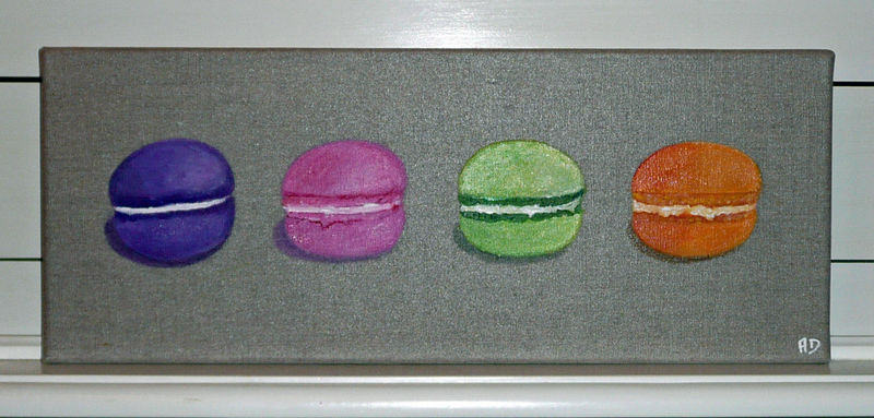 Macarons Photo De Peinture Sur Toile De Lin L Atelier De Melle