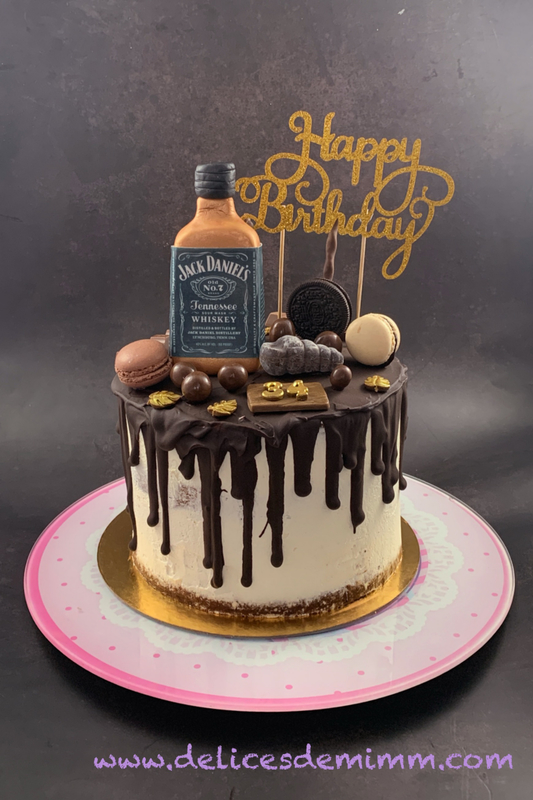 Drip cake au chocolat Jack Daniel’s 6