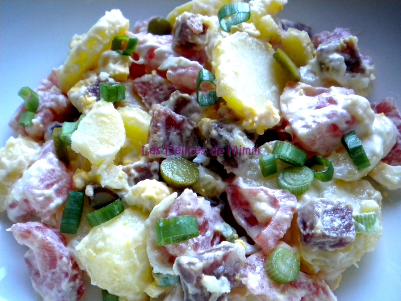 Salade de pommes de terre au saucisson 4