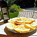 Tranches de cèleri rave à l'huile d'olive