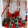 sac pli-pli boheme fleurs et couleur brique
