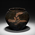 A large russet-painted black-glazed jar, guan, jin dynasty (1115-1234)