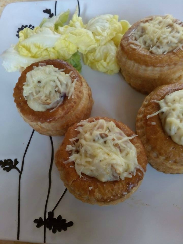 Vols au vent au poulet et champignons artcuisinedelice