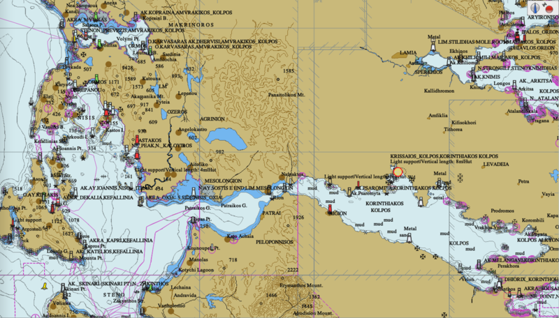 Le golfe de Corinthe et la mer Ionienne de Corinthe à Lefkada