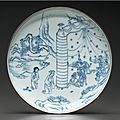 A blue and white shallow bowl, early kangxi period, circa 1662-1670