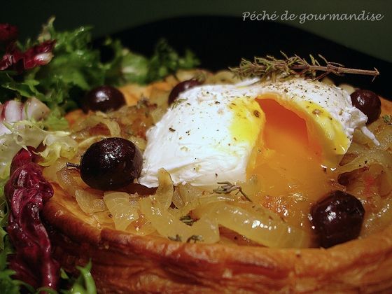 Tartelettes Aux Oignons Et Oeuf Poche Peche De Gourmandise