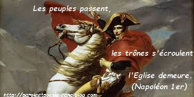 Perennité de l'Eglise - Napoléon 1er (citation)