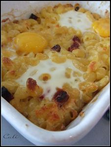Gratin de Coquillettes au Saucisson & aux Oeufs 004