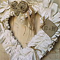 Coeur shabby personnalisé pour déco mariage