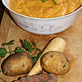 Mousseline de panais, carottes et pommes de terre