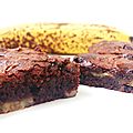 Brownie au chocolat noir et à la banane