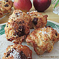 Muffins pomme râpée-coco-chocolat