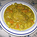 Tajine de poulet au curry et aux olives