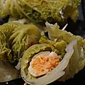 Chou farci au saumon fumé