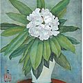 Mai trung thứ (1906-1980), un vase de fleurs (a vase of flowers), 1957