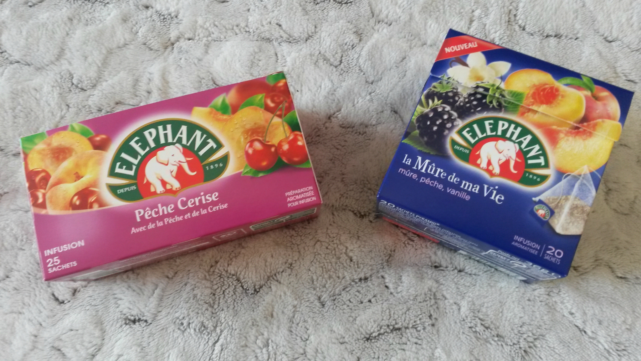 Infusion Fruits Rouges ELEPHANT : la boite de 20 sachets - 36g à