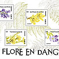 Un bloc de 4 timbres pour la flore en danger 