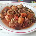 Sauté de boeuf et macédoine de légumes variés