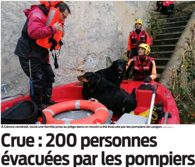 2021 02 09 SO Crue 200 personnes évacuées par les pompiers