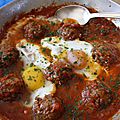 Tajine de kefta (viande hachée) aux oeufs #maroc