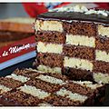 Ma participation au concours ker cadélac : gâteau damier facile et ultra rapide