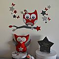 13 - stickers hibou petite branche
