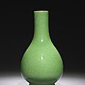 A langyao green-glazed bottle vase, kangxi