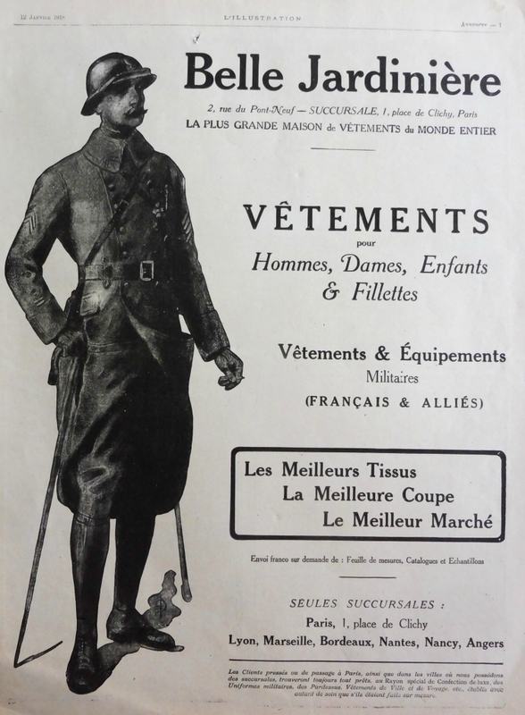 Publicité La Belle Jardinière, L'illustration 12 janvier 1918