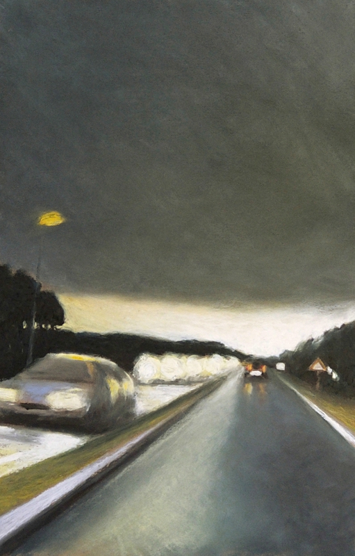 k nowhere 42 nov 2015, pastel à l'huile, 32 x 48 cm