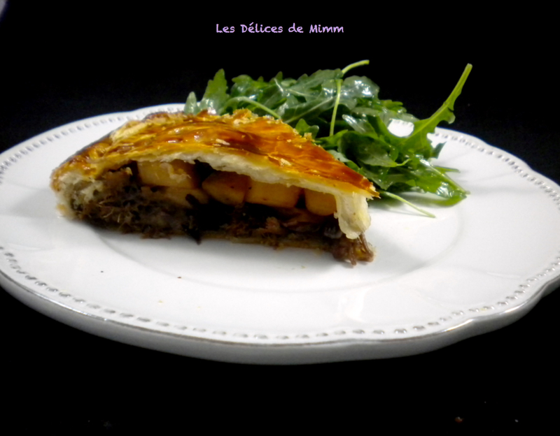 Feuilleté de confit de canard aux pommes 2