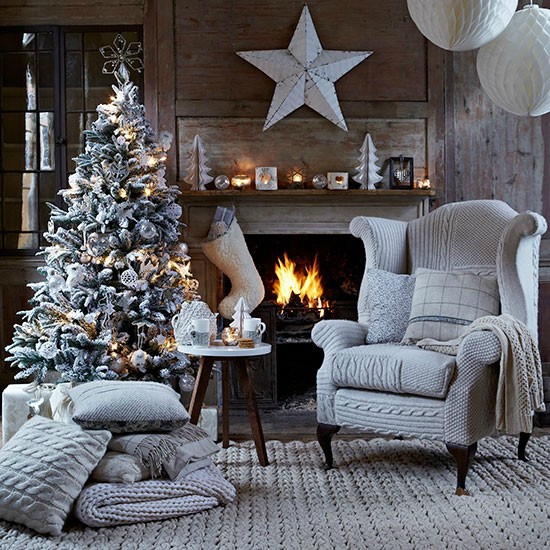 Christmas-living-room-with-knitted-chair-cover-Country-Homes-Interiors-Housetohome_co__uk_