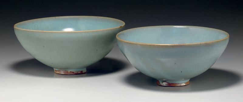 Two Junyao deep bowls, Song-Jin Dynasty, 11th-12th century