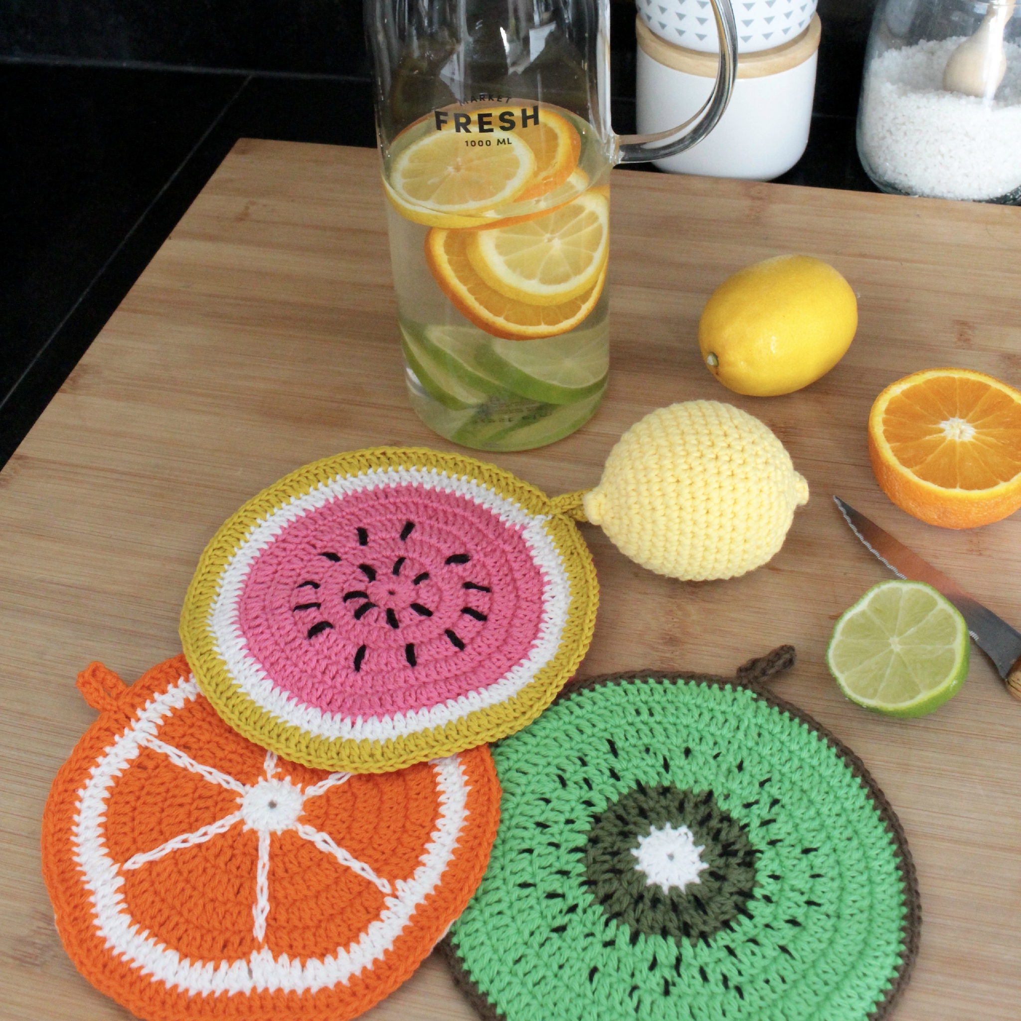 How to Crochet Tutti Frutti Potholders