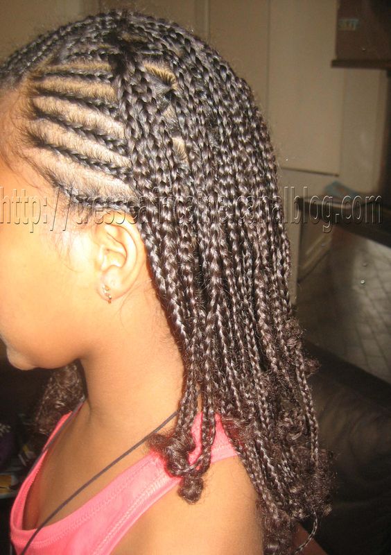  tresses  africaines  nattes coll es simples demie t te 