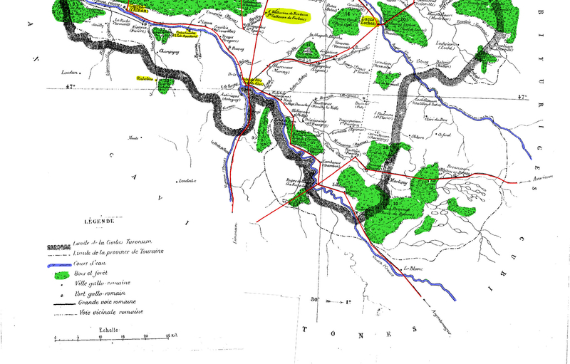 Voies romaines via Romana Cœsarodunum (Tours) PHystorique Les Portes du Temps