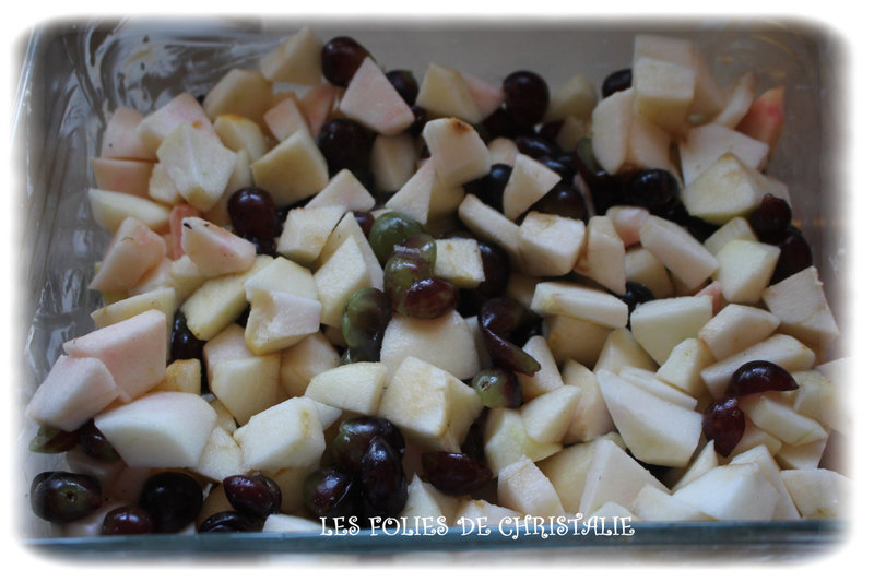 Crumble pommes raisins 1