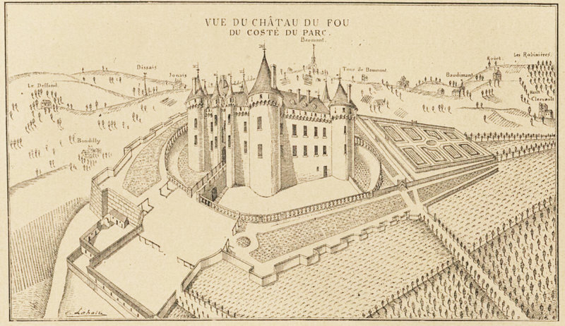 Planche 10 Vue du Château du FOU côté parc