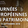 Journée du patrimoine 2018