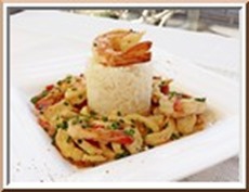 émincé de poulet aux gambas émincé de poulet aux gambas