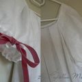 robe linon blanc détail
