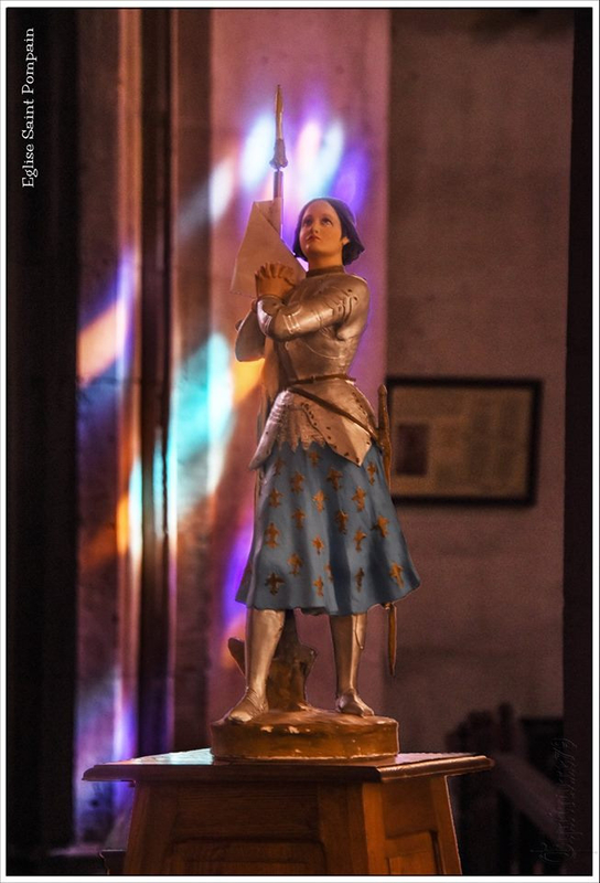 Eglise Saint Pompain Statue Jeanne d'Arc