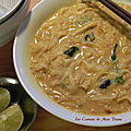 Soupe aux nouilles et au lait de coco façon thaï, sans gluten et sans lactose