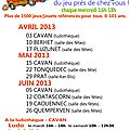 Calendrier de la ludomobile