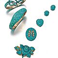 Collection of turquoise jewels, mid 19th century