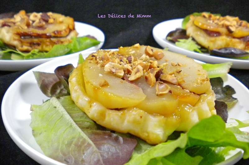 Tartelette Tatin aux poires, magret de canard et au noisettes 2