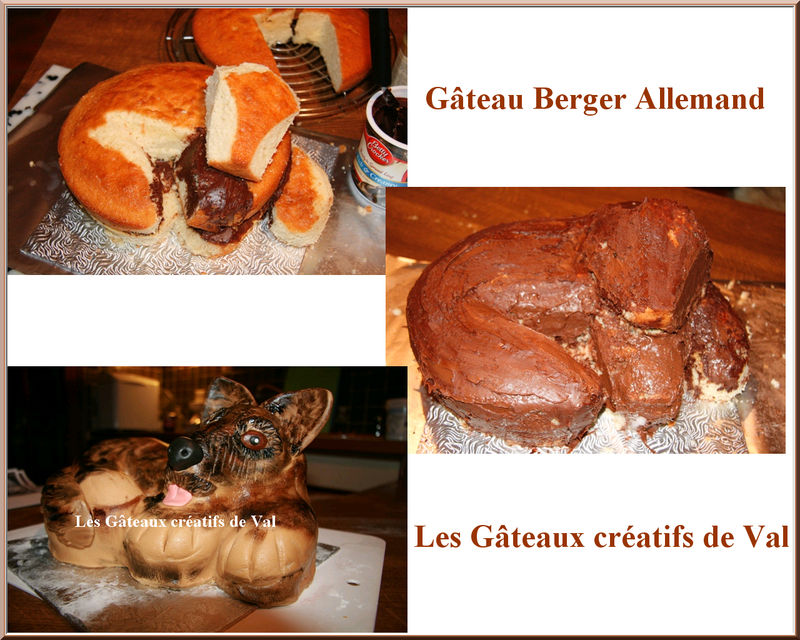 Gateau Chien Berger Allemand En Pate A Sucre Les Gateaux Creatifs De Val