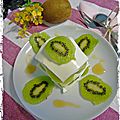 Mille feuilles de kiwi et fromage frais - mil hojas de kiwi y queso fresco